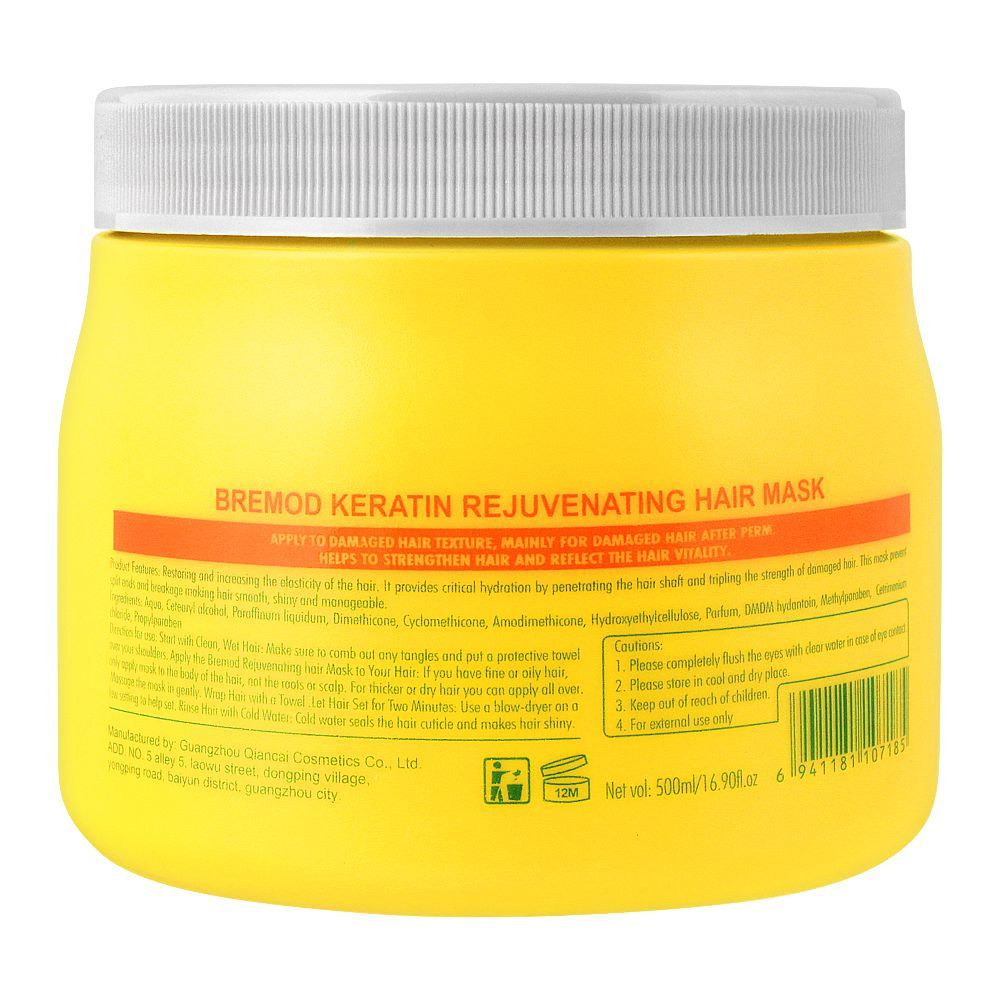Bremod Keratin Hair Mask,3-in-1 rejuvenating treatment 500ml