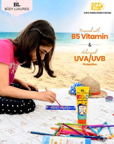 Body Luxuries Kids Sunscreen Cream SPF 50+.75ml