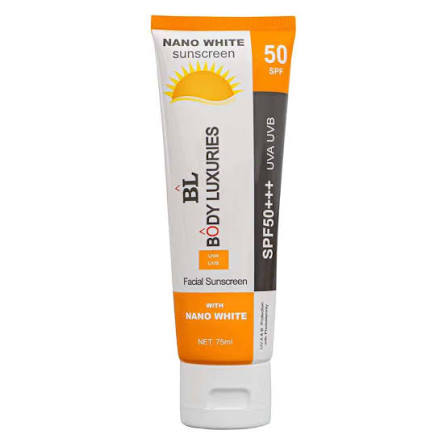 Body Luxuries Nano White Facial Sunscreen SPF+50, 75ml